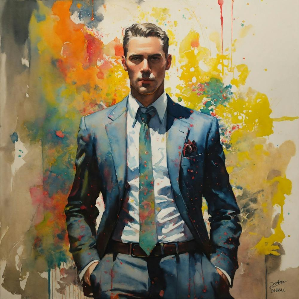 Man In Suit professional abstract art