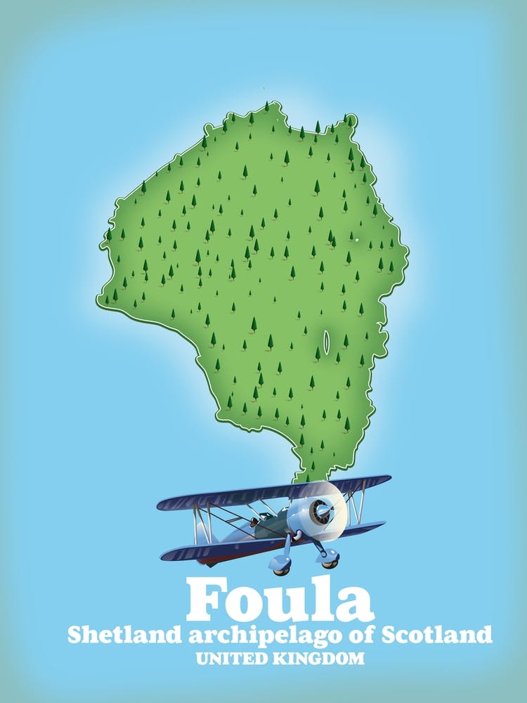 Foula Shetland Scotland map
