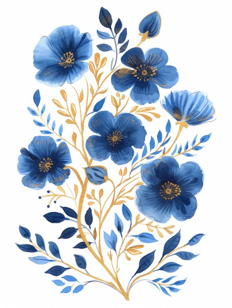 Blaue Blumen 60