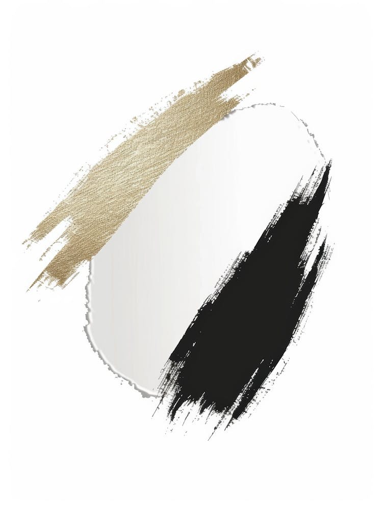 Black And Gold Brushstrokes