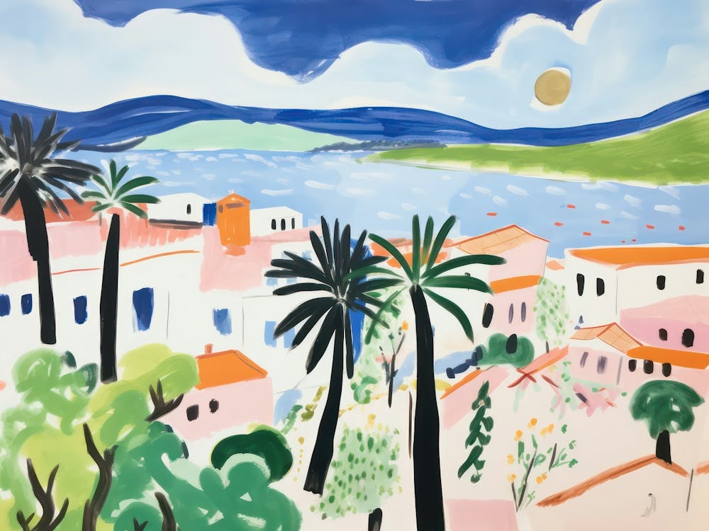 Reggio Calabria Italy Cute Watercolour Illustration 4
