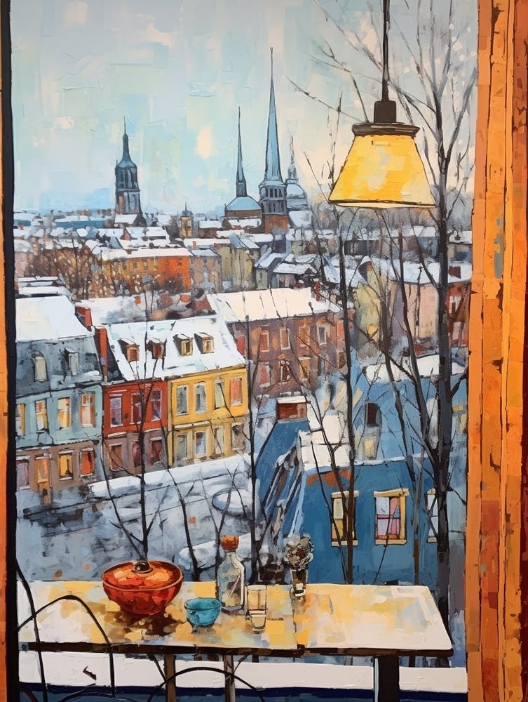 Winter Cityscape Berlin Germany 1