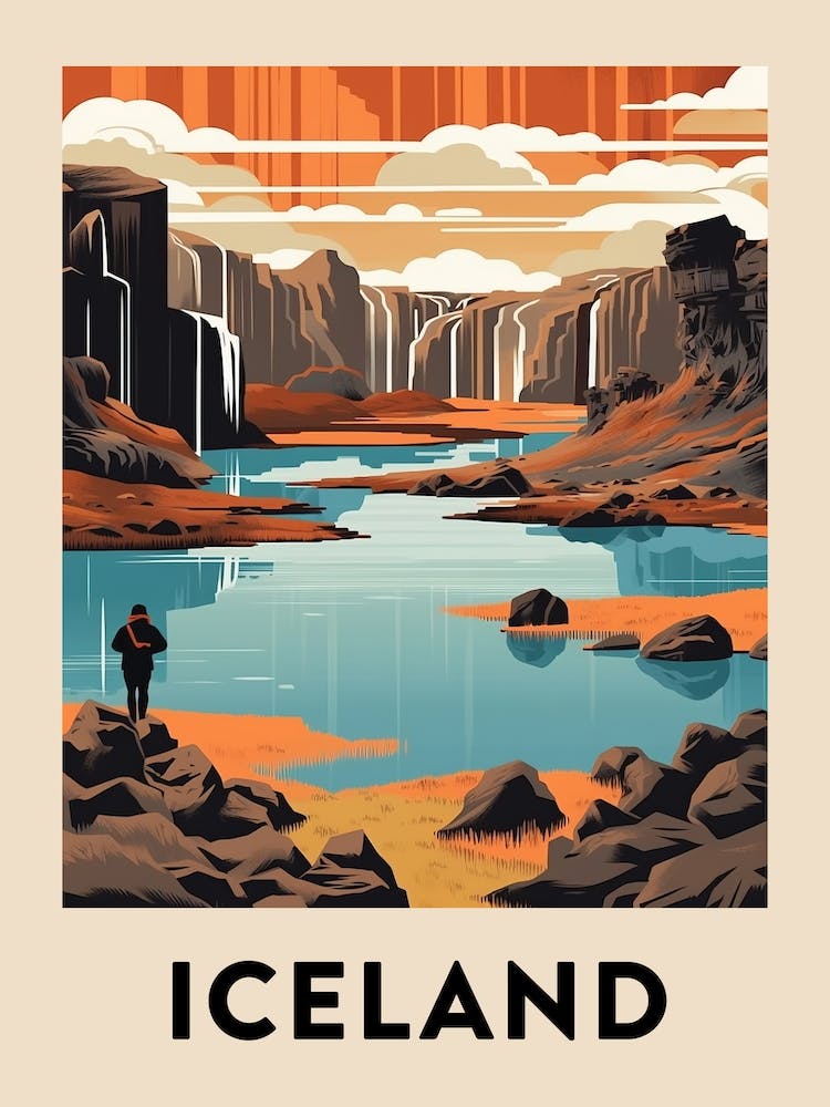 Vintage Travel Poster Iceland 7