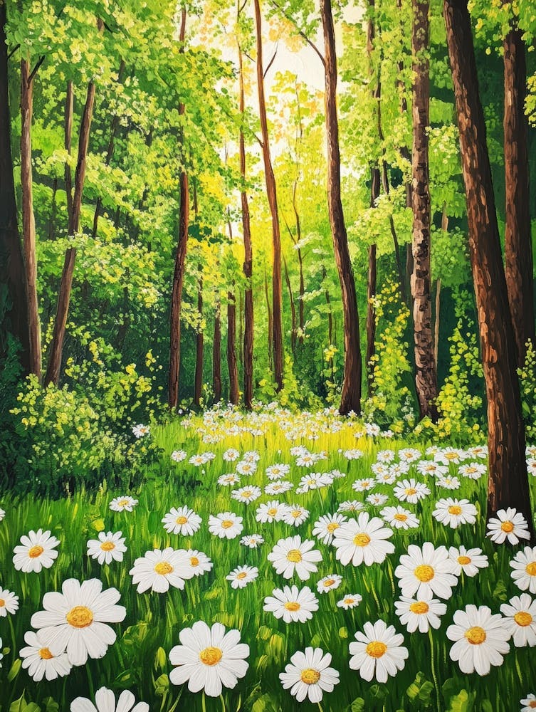 Daisies In The Forest 6