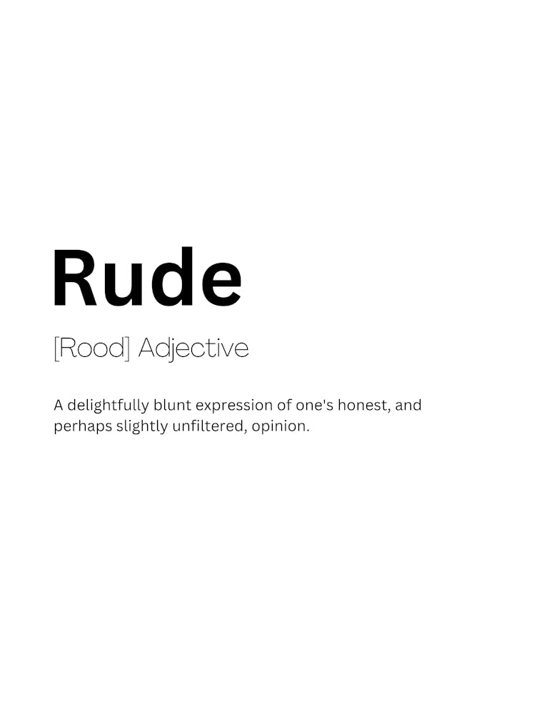 Rude Definition Meaning