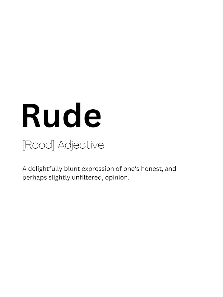 Rude Definition Meaning