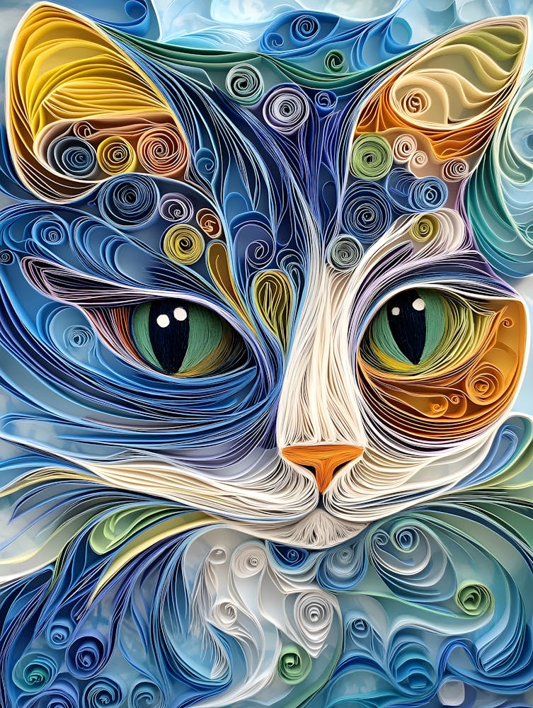 Quilling Cat 21