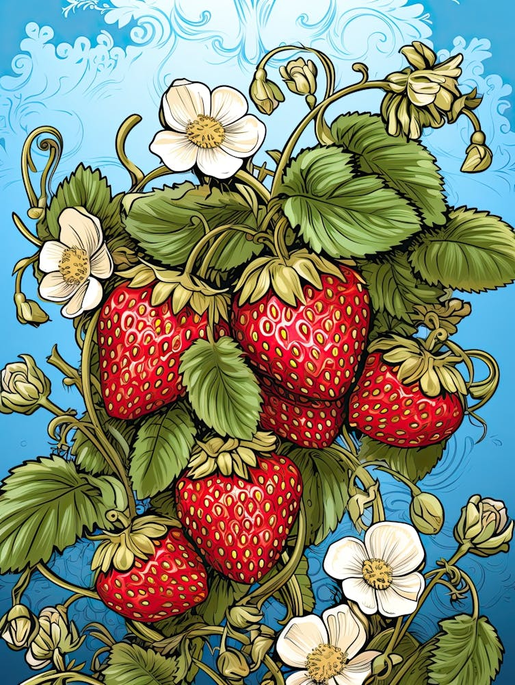 Strawberries Illustration 4