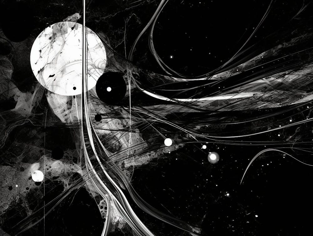 Neon-Träume Abstrakt Schwarz-Weiß 7