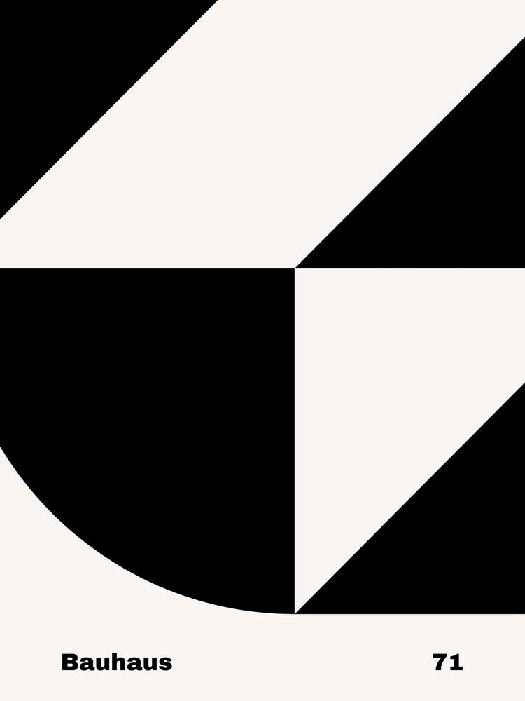 Geometric Bauhaus Poster B&W 71