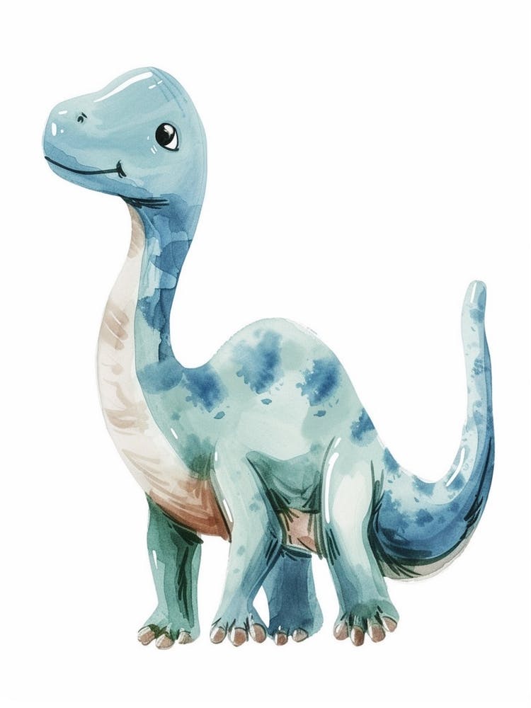 Blau Pastell Dryosaurus Dinosaurier 1