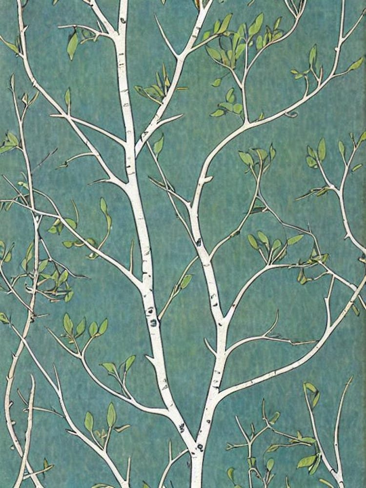 Quaking 3 Aspen Seedlings tree Vintage Botanical