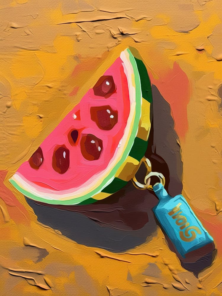 Watermelon Slice Oil Painting 7