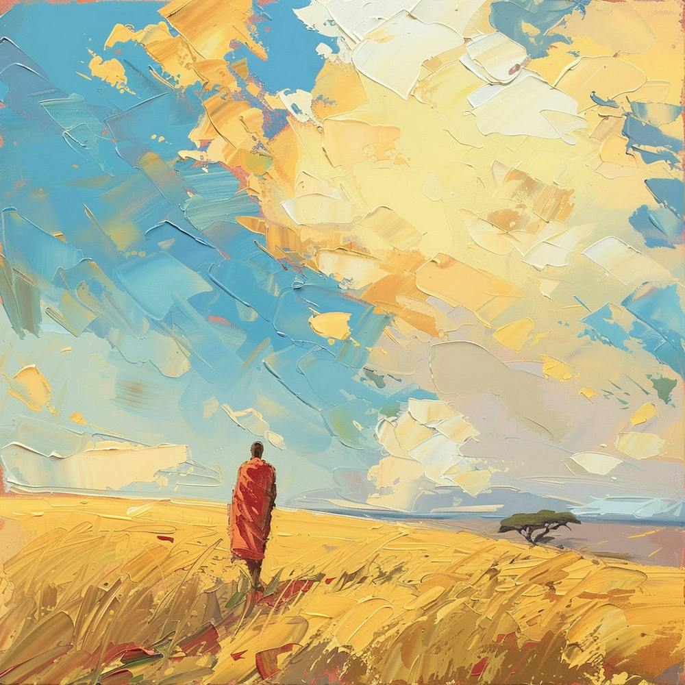 A Masai Mara In Kenya Oil Painting Illustration 1720350606 1