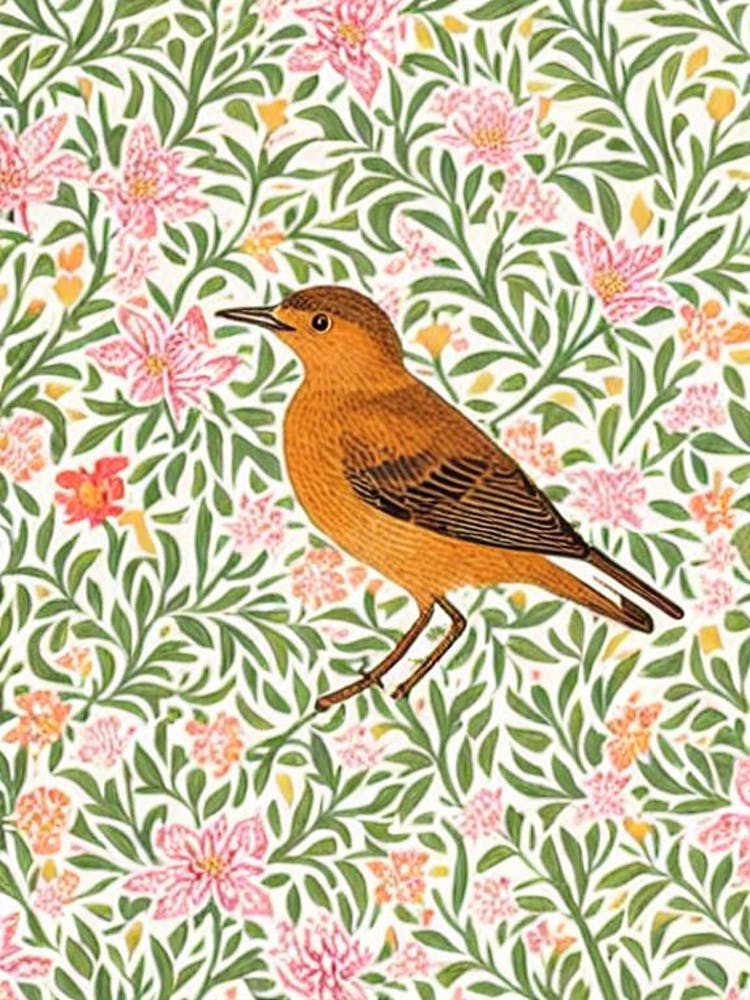 Dipper William Morris Style Bird
