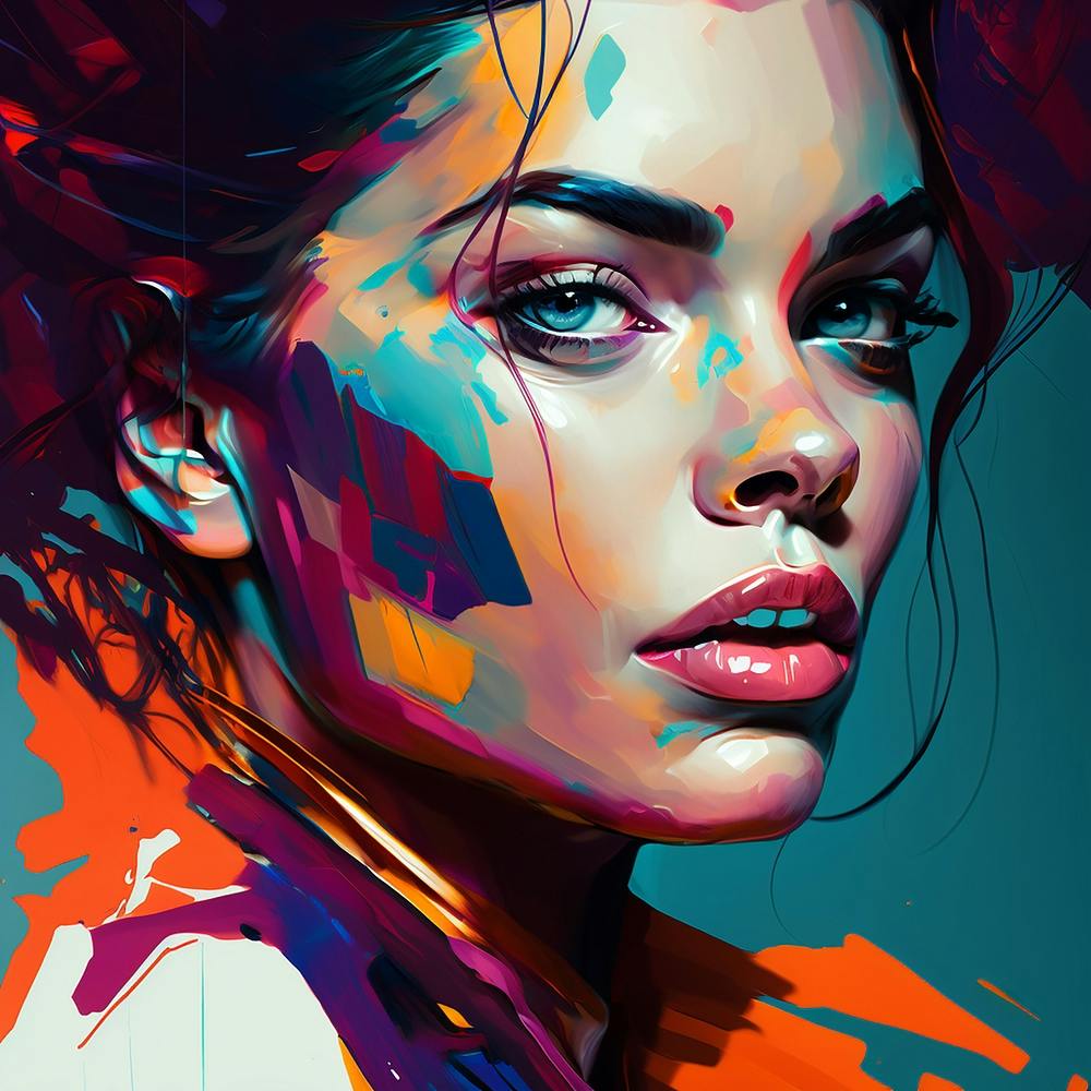 Abstract Woman Portrait Fine Art Style 2