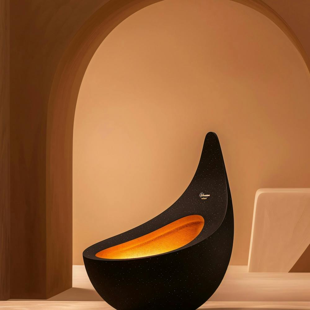 Black Bowl With A Candle