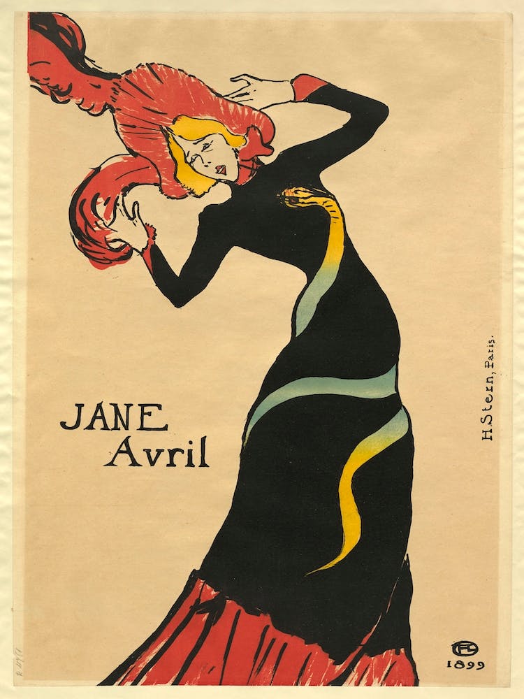 Jane Avril (1899) 2, Henri de Toulouse-Lautrec