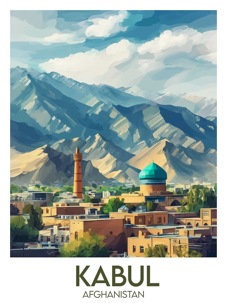 Affiche de voyage Kabul