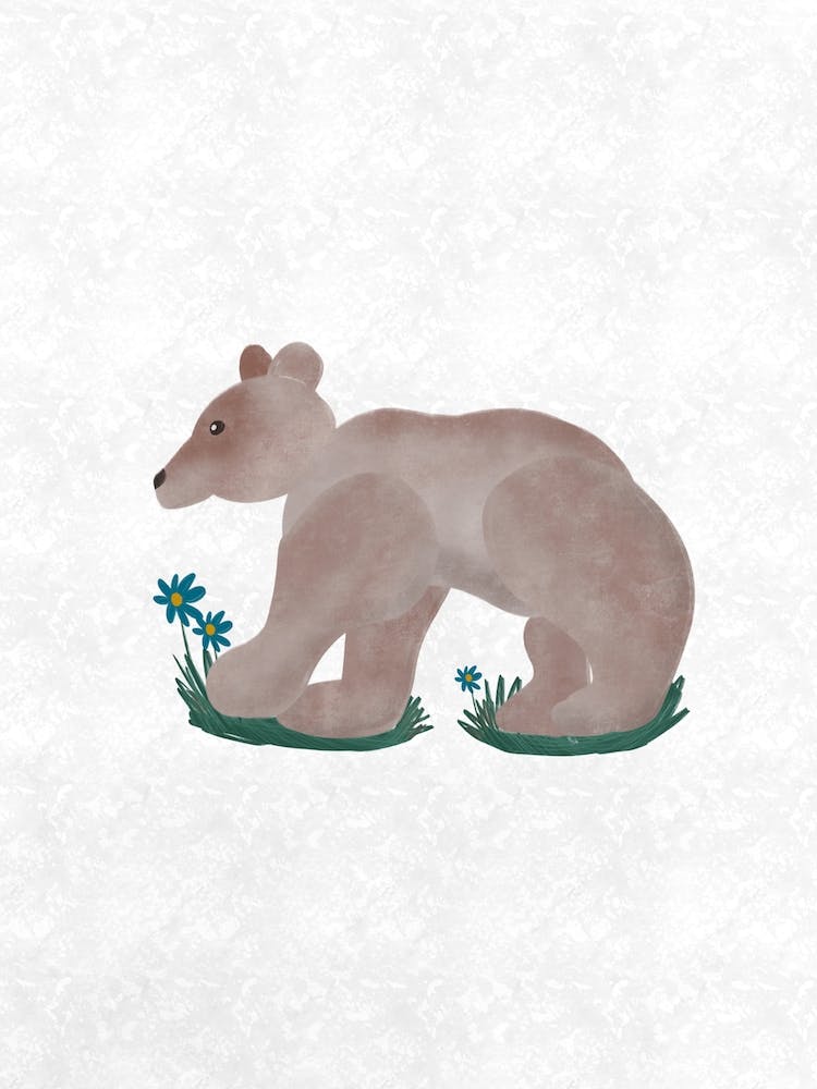Bear W Flowers