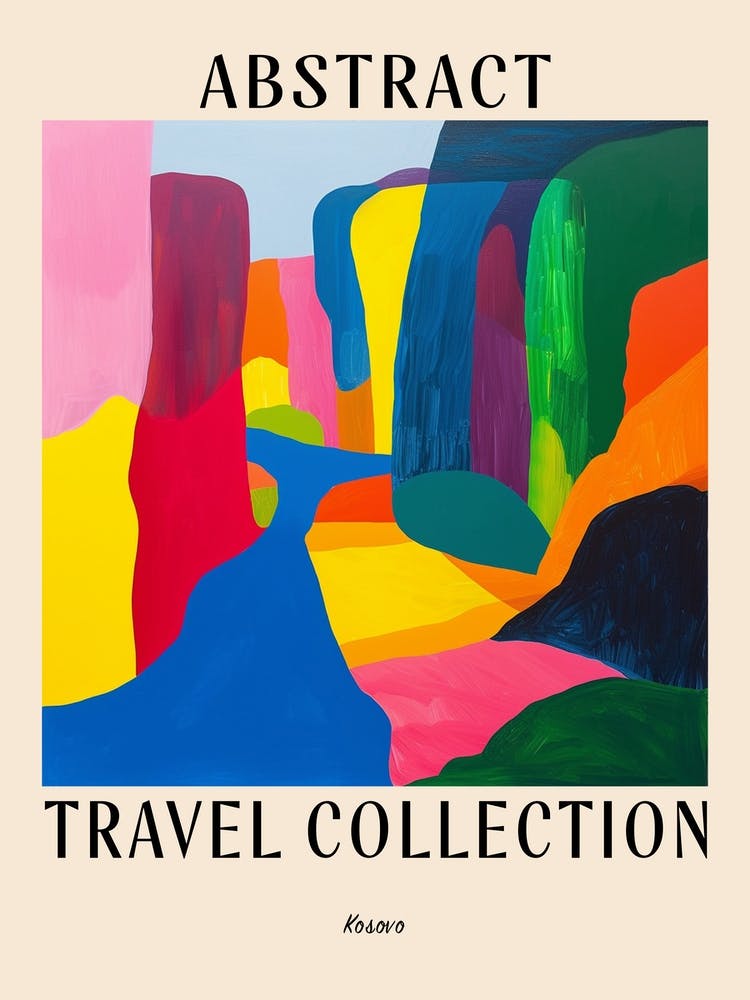 Abstract Travel Collection Poster Kosovo 4