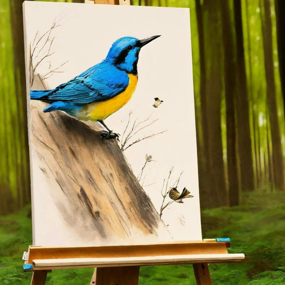 Presentation Of A Simple White Canvas