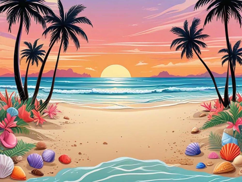 Sunset Beach Scene