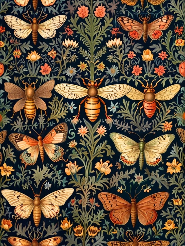 William Morris Bees And Flowers 3