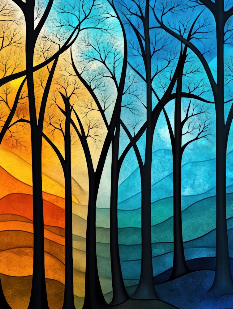 Sunset Trees