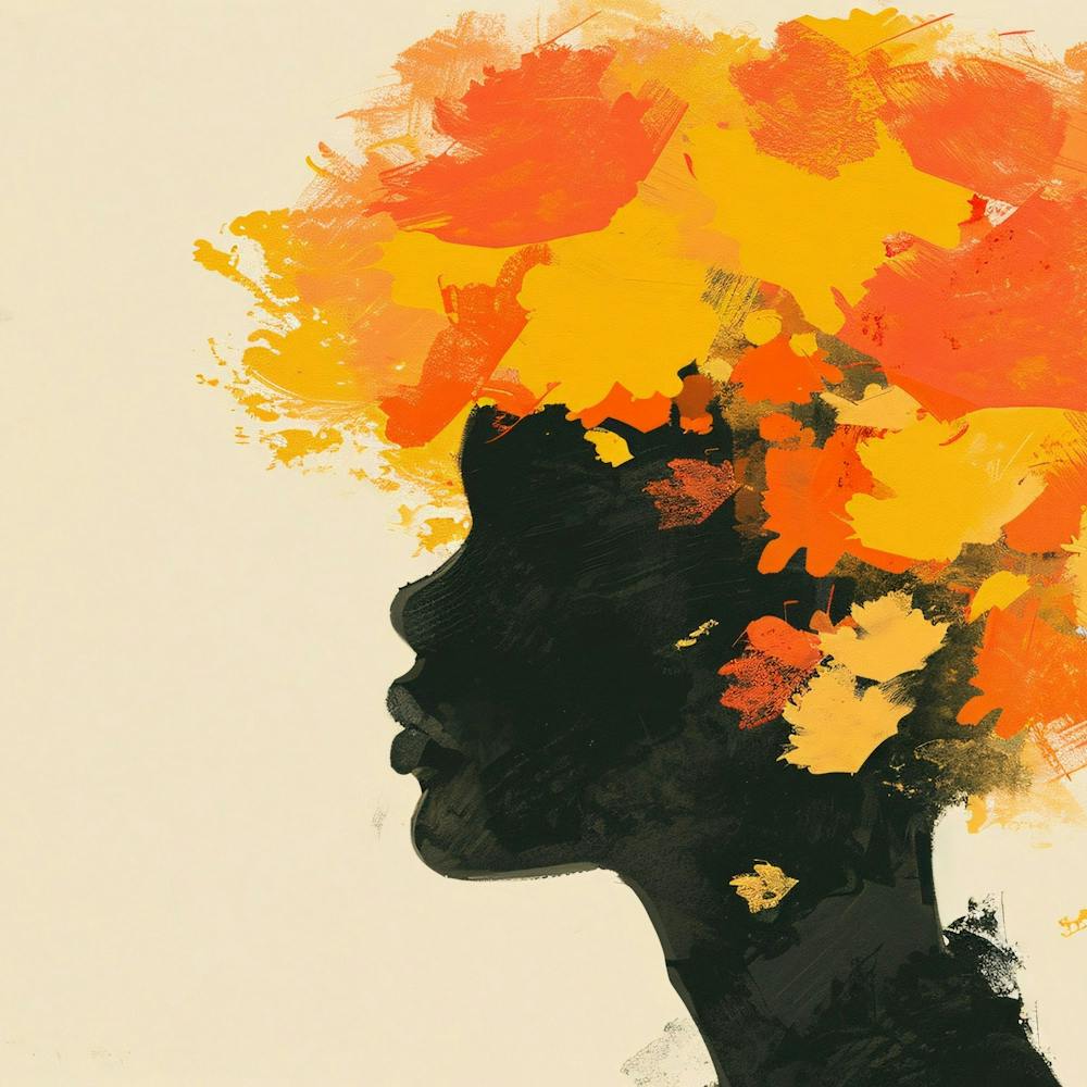 Portrait Of A Woman With Flowers In Her Hair