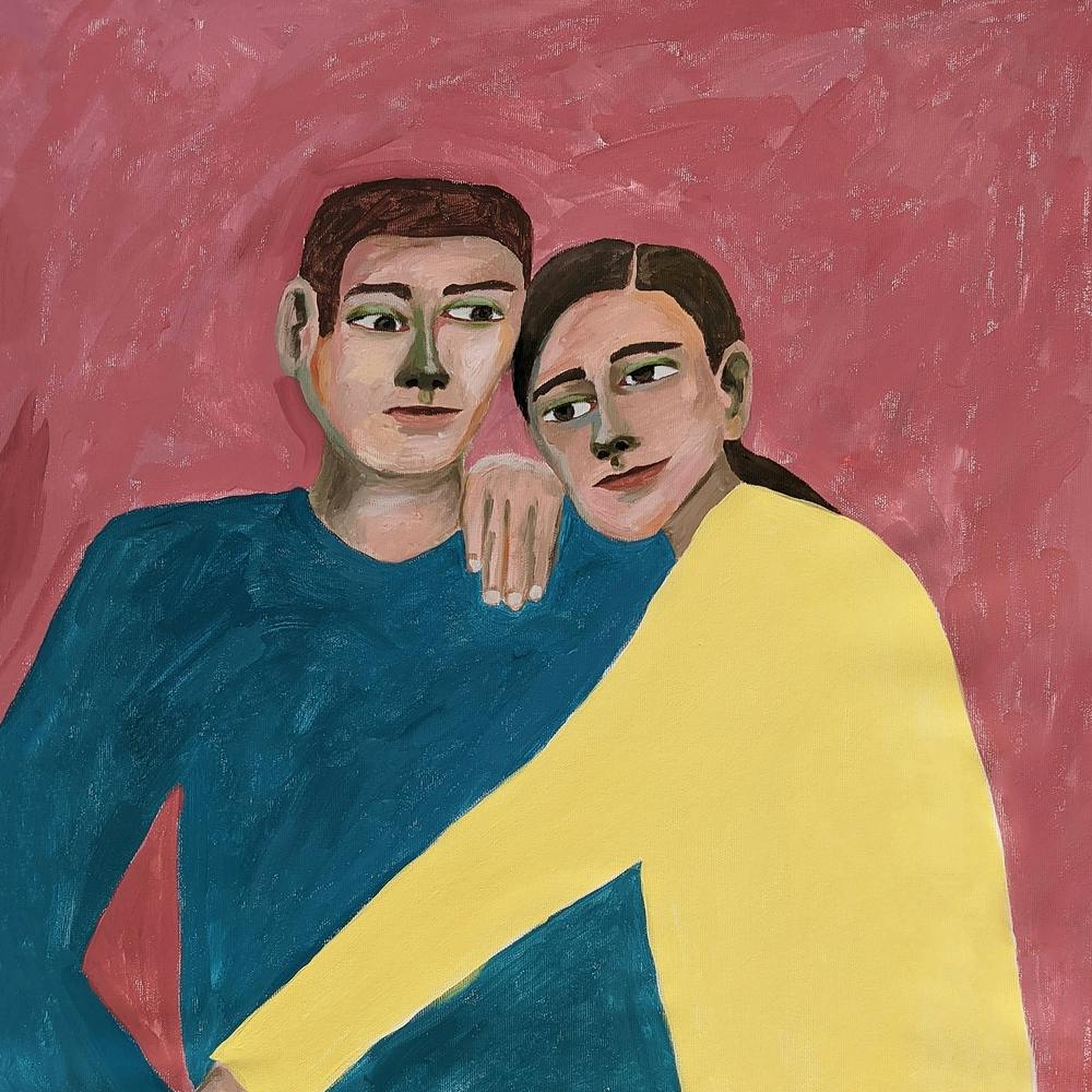 Couple in love hugging