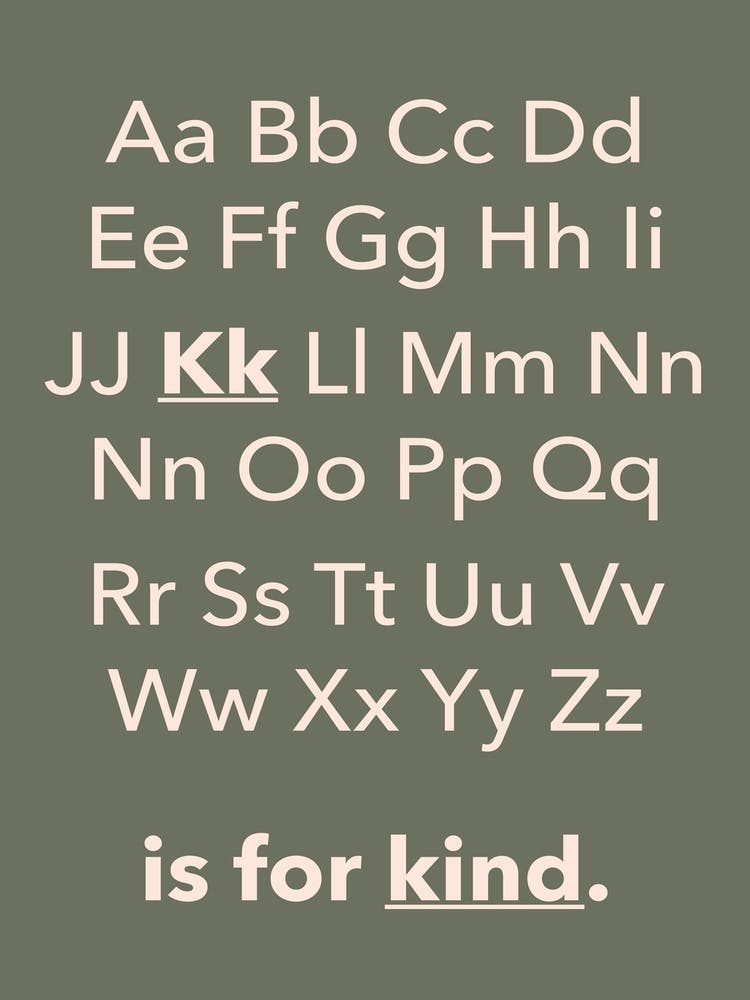 Abc Alphabet Kind Children's Sage