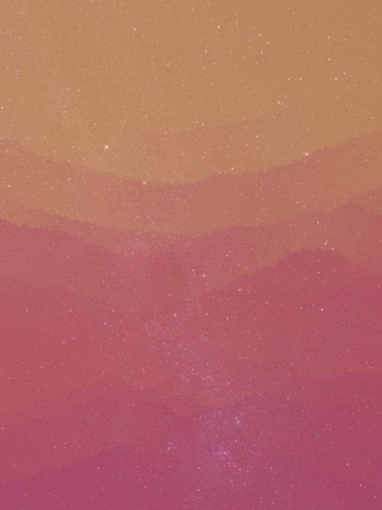 Minimal art abstract watercolor painting of evening sky light waves