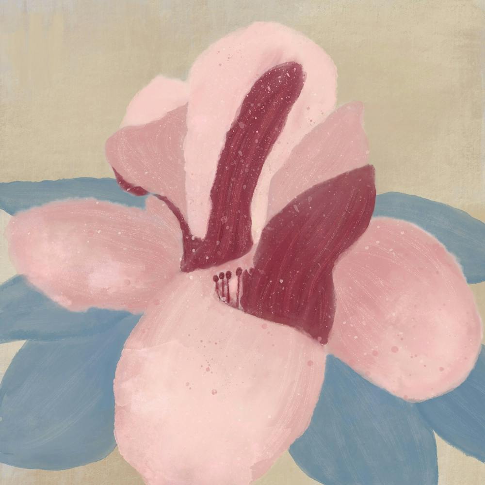 Magnolia Flower Living Room