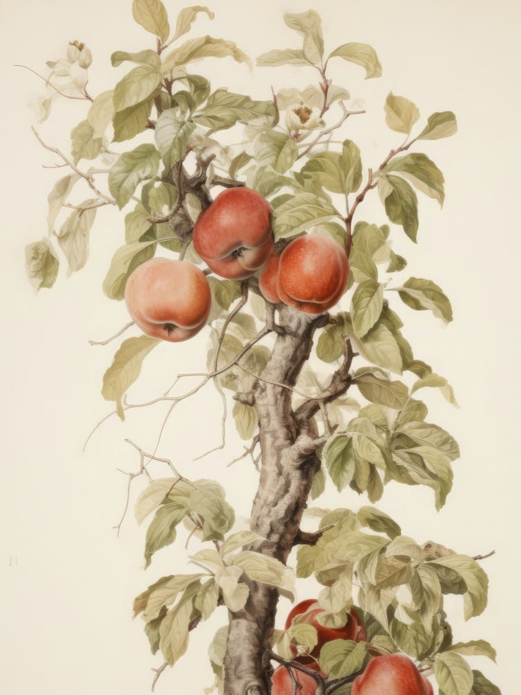 Autumn Apple Tree Vintage