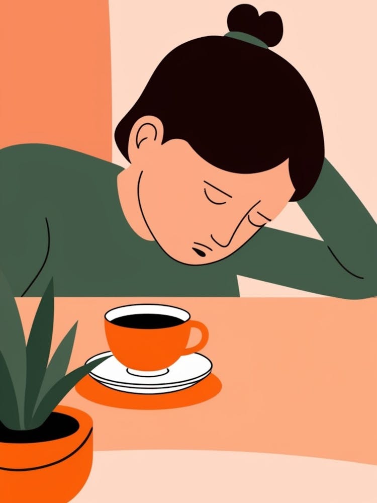 Woman With A Cup Of Coffee