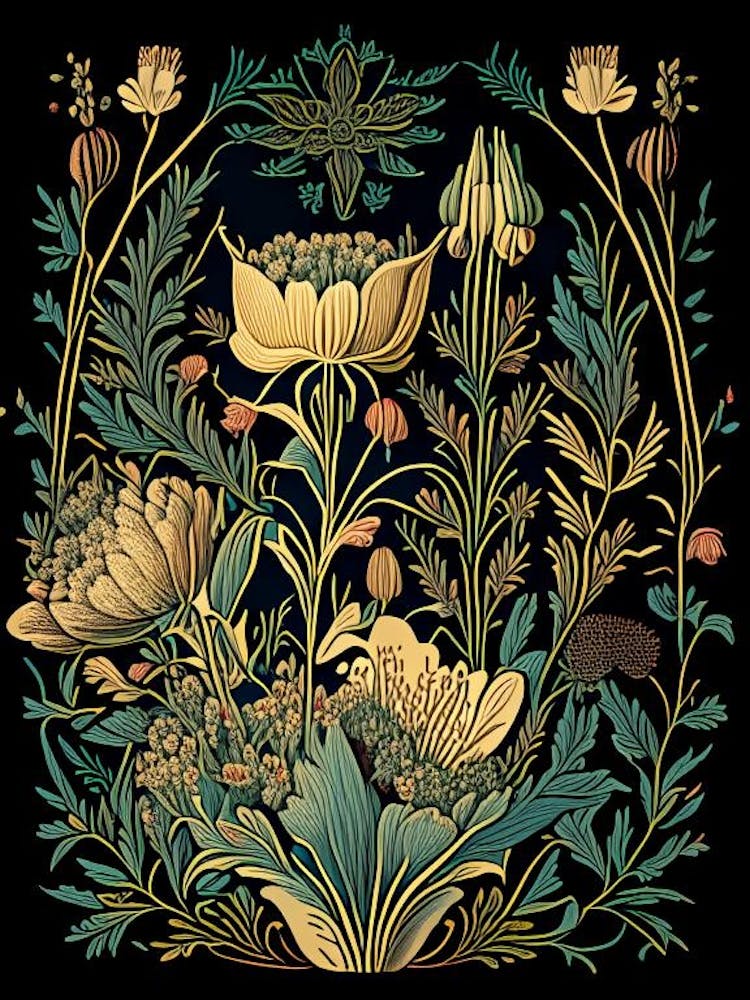 Queen Of The Prairie Floral 3 Botanical Vintage Poster Flower