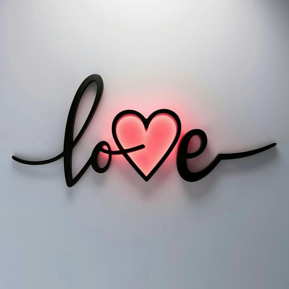 A Minimalist And Modern Logo Design Showcases The Concept Of Love And Creative
