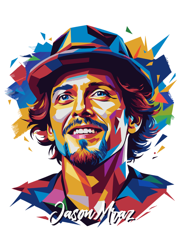 Jason Mraz 03 Portrait Music Icon Style WPAP Pop Art