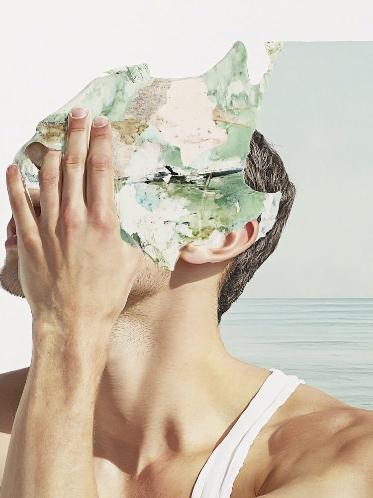 Man Covering His Face