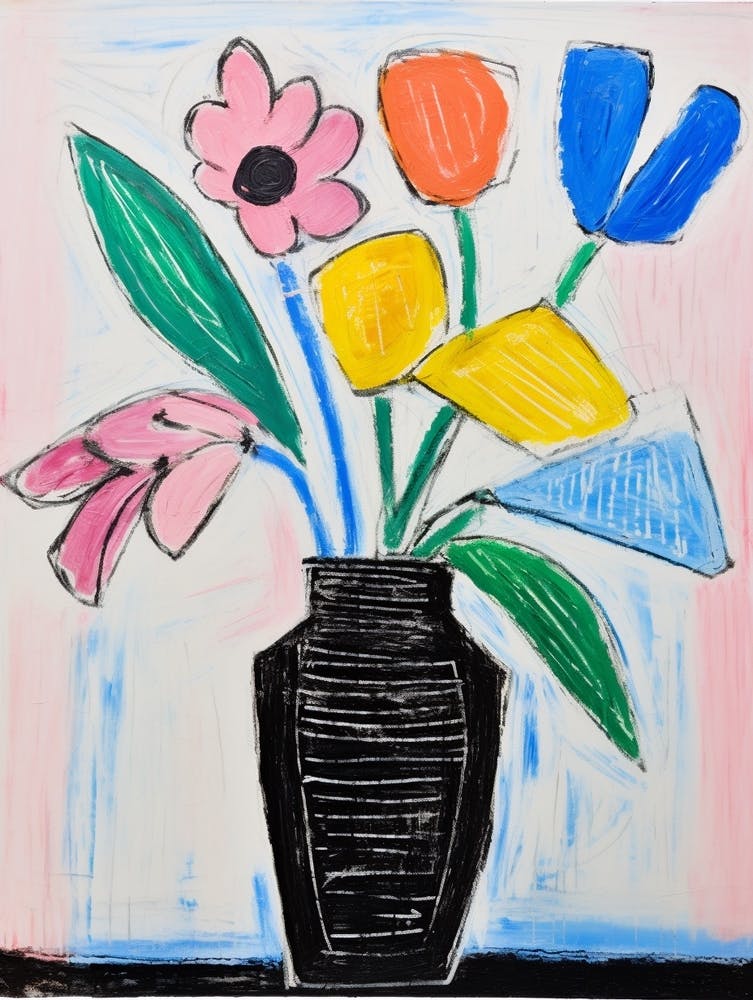 Flower Painting Fauvist Style Moonflower 2