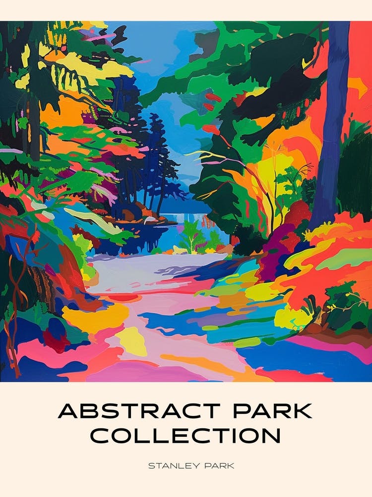 Abstract Park Collection Poster Stanley Park Vancouver Canada 3