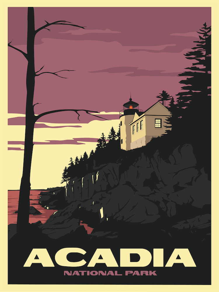 Acadia National Park Travel Poster