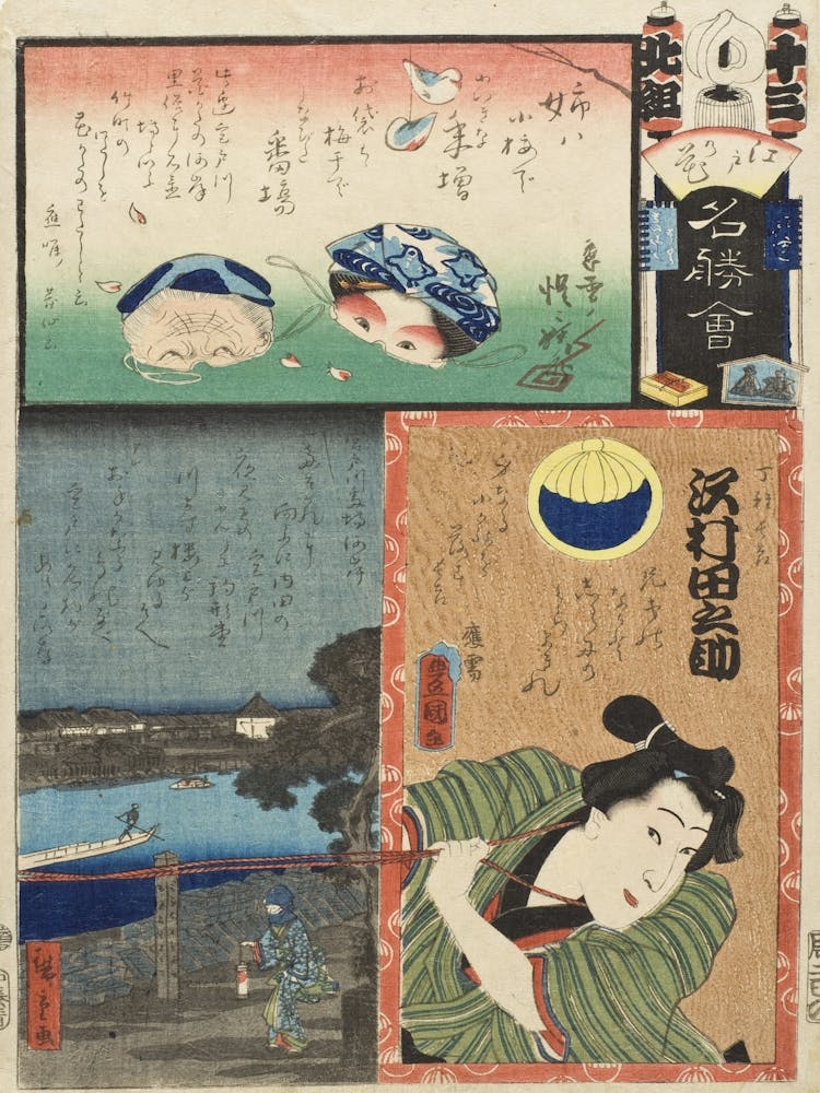 Thirteen Brigade, North Group; Banba; The Actor Sawamura Tanosuke Iii As The Apprentice Chōkichi By Utagawa