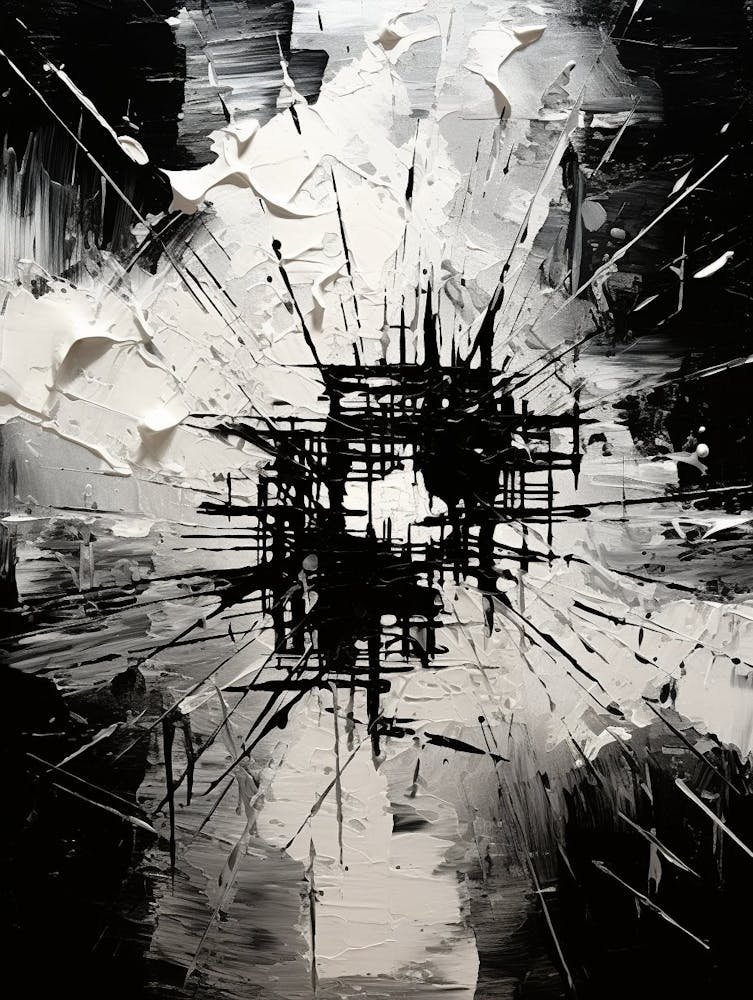 Fragility Abstract Black And White 2