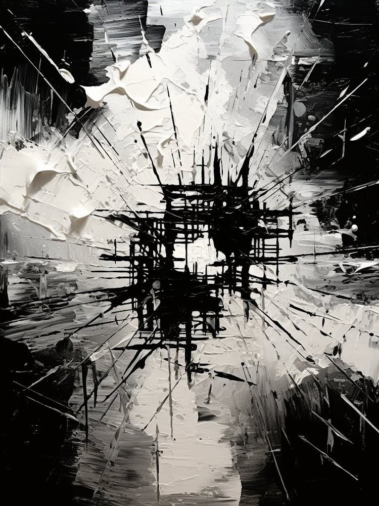 Fragility Abstract Black And White 2