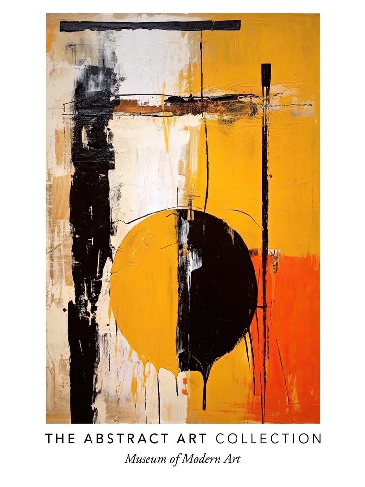 Orange Tones Abstract Painting 3 Exhibition Poster