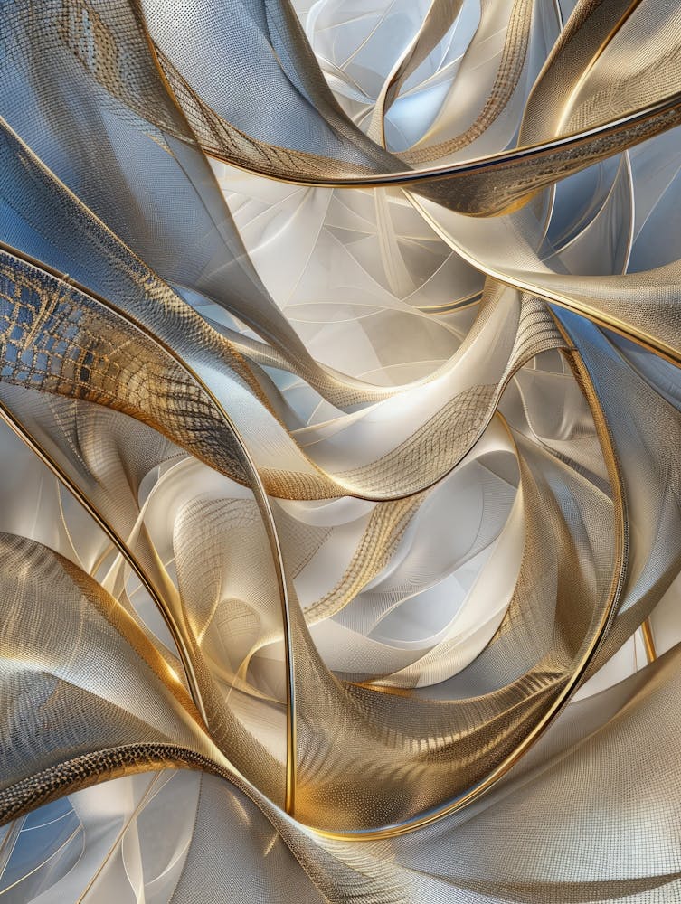 Abstract Gold And Silver