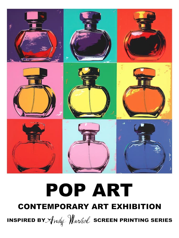 Affiche Bouteille de Parfum Pop Art 2