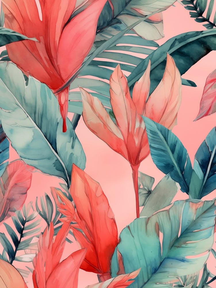 Tropical Floral Wallpaper